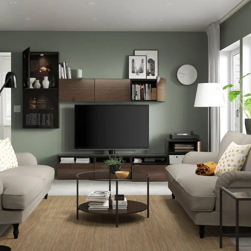 Черно-коричневый/Сельсвикен глянцевый/коричневый дымчат стекло