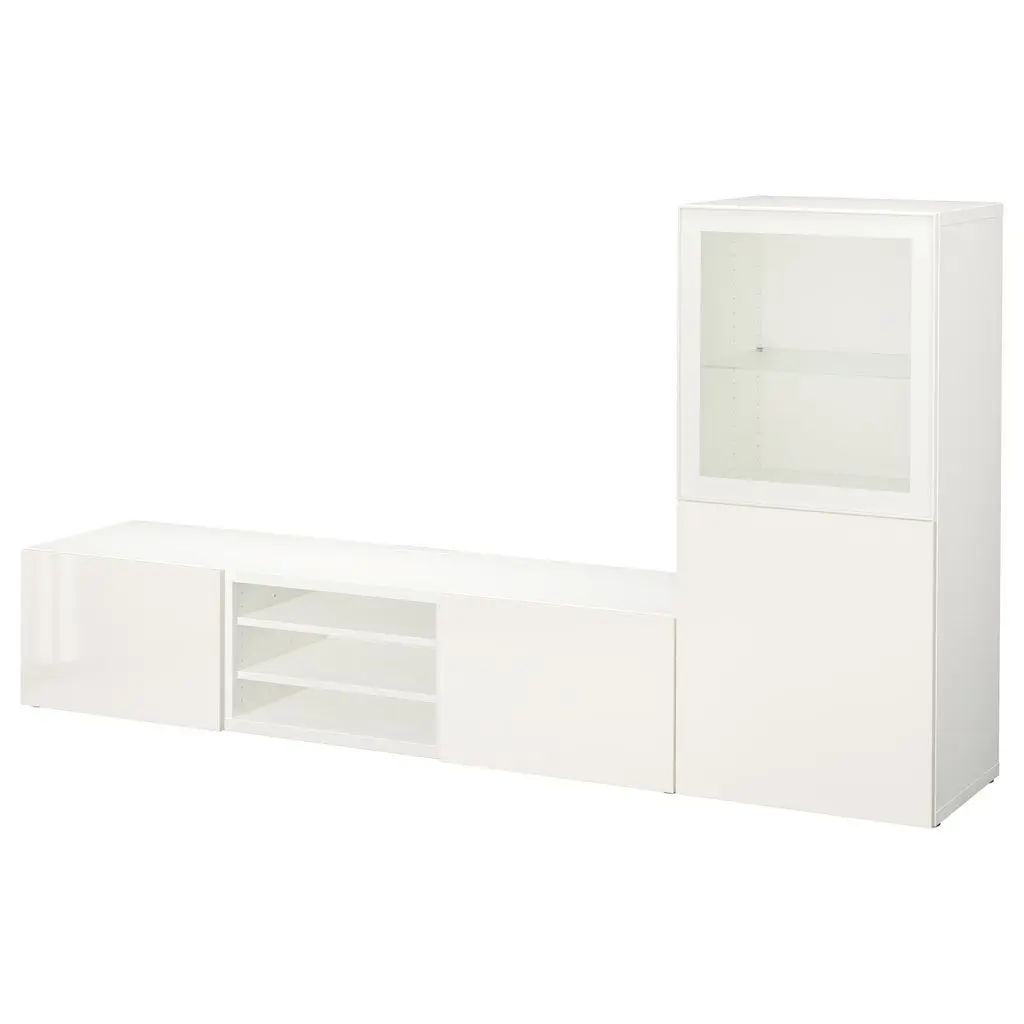 Белый/сельсвикен глянцевый/белый прозрачное стекло