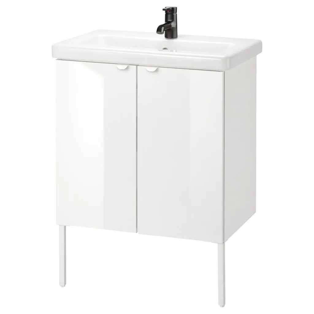 Глянцевый белый/Сальен смеситель