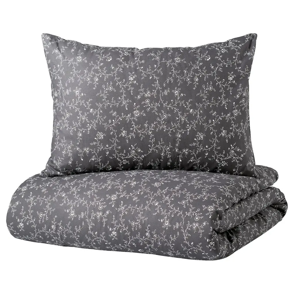 Цветочный орнамент/темно-серый