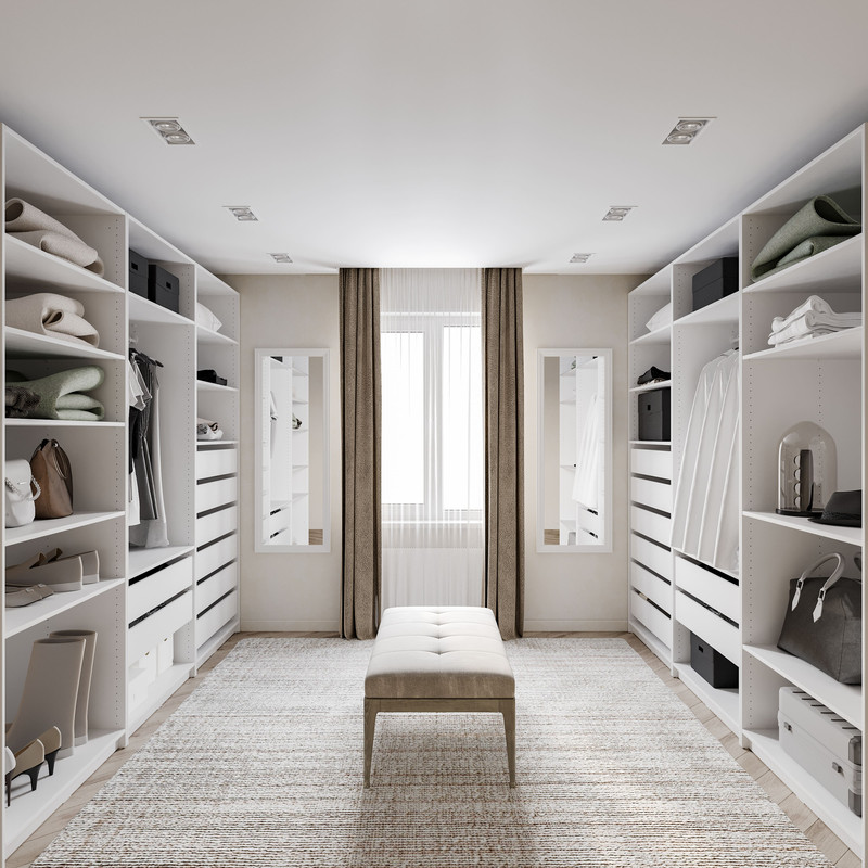 Полка МАКС длинная в двухдверный широкий шкаф, цвет белый — изображение 4