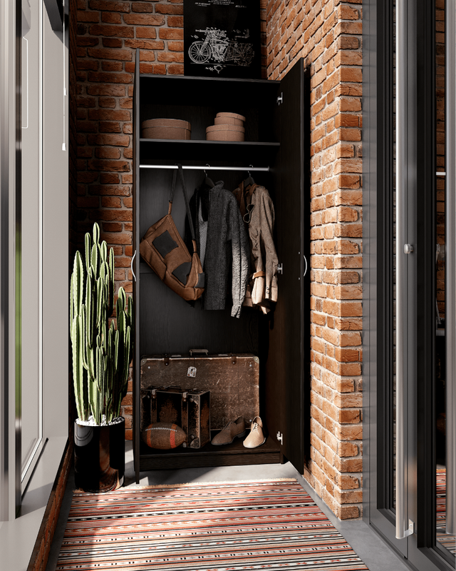 Шкаф ОРИОН двухдверный, цвет Дуб Венге — изображение 4