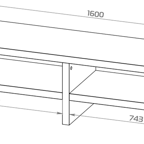 ТВ-тумба Энкель ТВ16, тамбурат, цвет дуб беленый