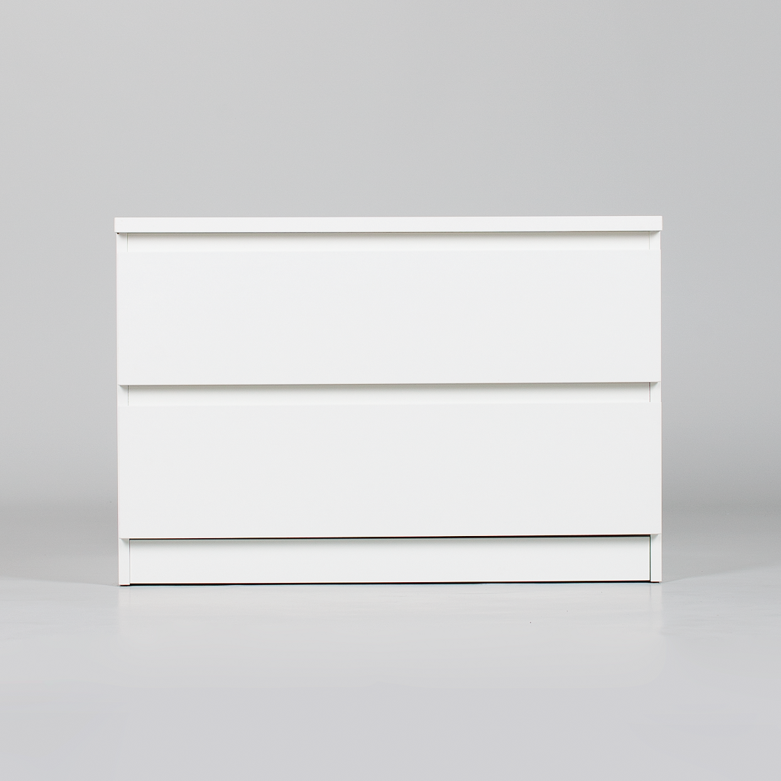Комод МАЛЬТА низкий с двумя выдвижными ящиками, цвет белый — изображение 2